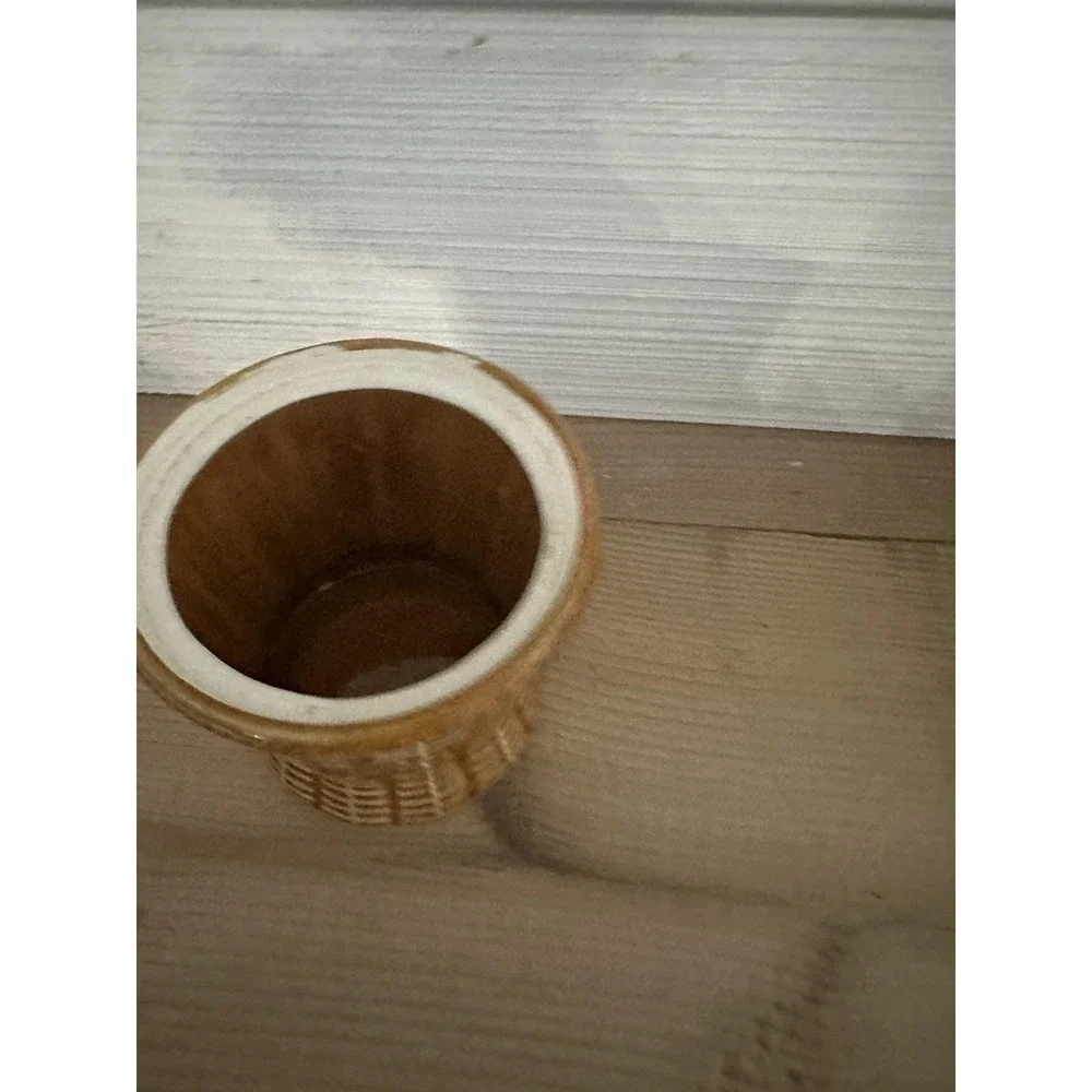 VTG Hand Painted Rooster Lid Jam Jar-4.5